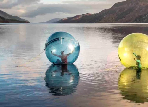 Water Zorbing in Dal lake